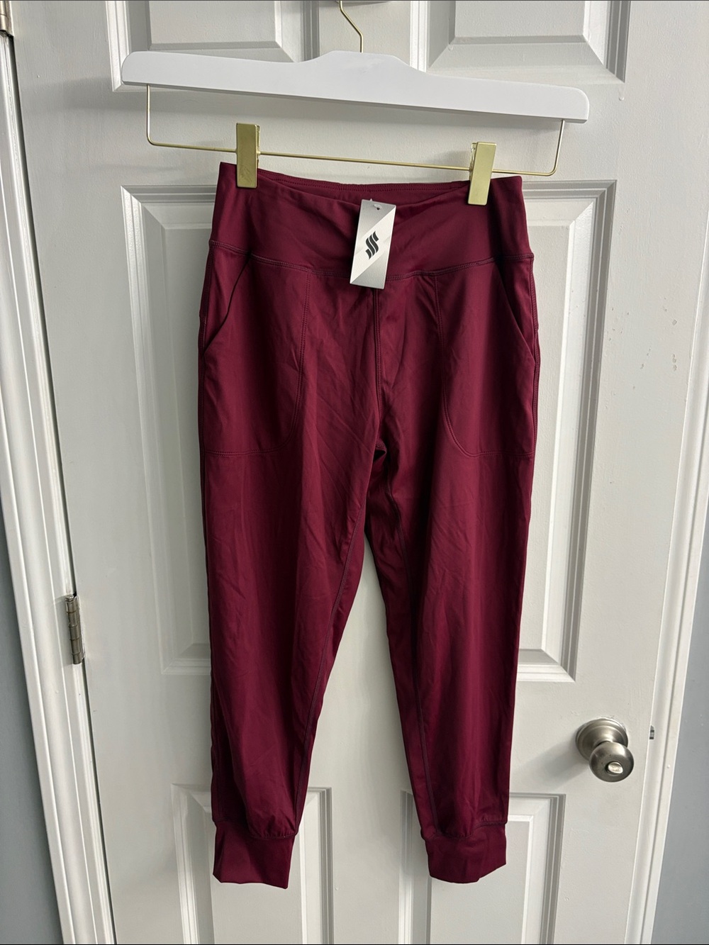 Women's Maroon Track Joggers - Performance Comfort NWT